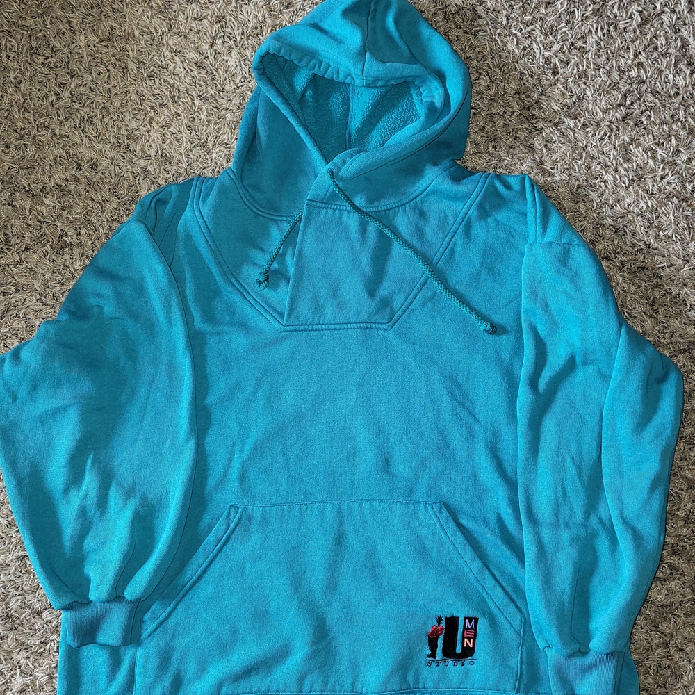 Vintage Men's Umen StudioTeal Hoodie Sweater Size Large